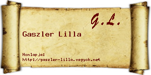 Gaszler Lilla névjegykártya